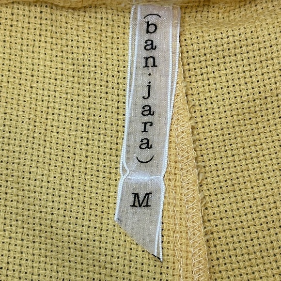 Ban Jara Yellow Gold Fringe Drawstring Waist Shorts Size Medium Summer - Picture 5 of 11